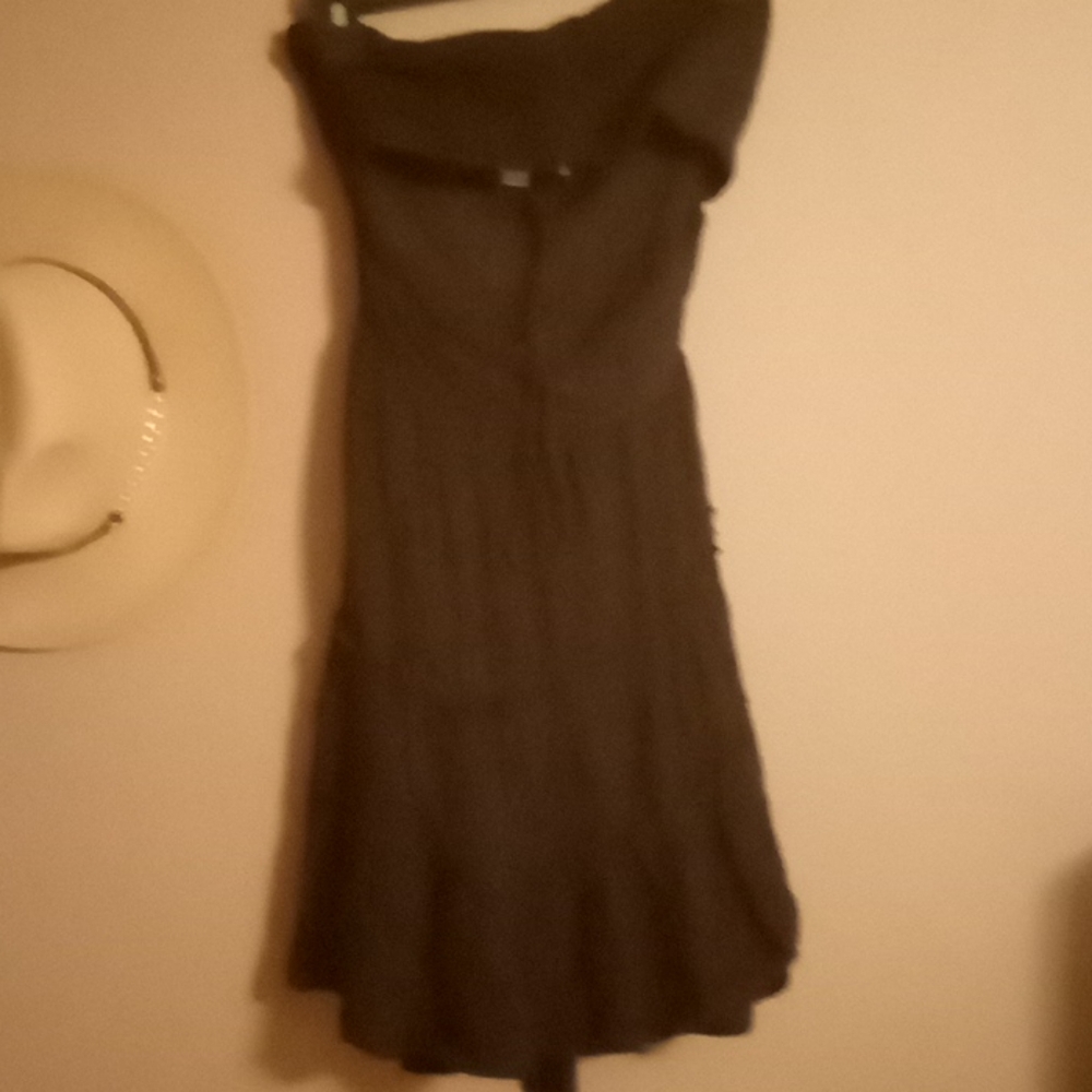 Black dress with hole at belly